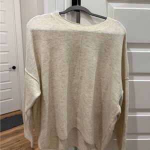 Vince Camuto Cream Crew Neck Sweater